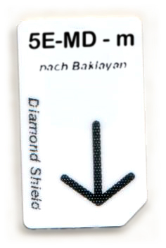 5 elementos: Tarjeta chip Metal D 5 Elemente-Metall-Dämpfung Chipcard nach Baklayan