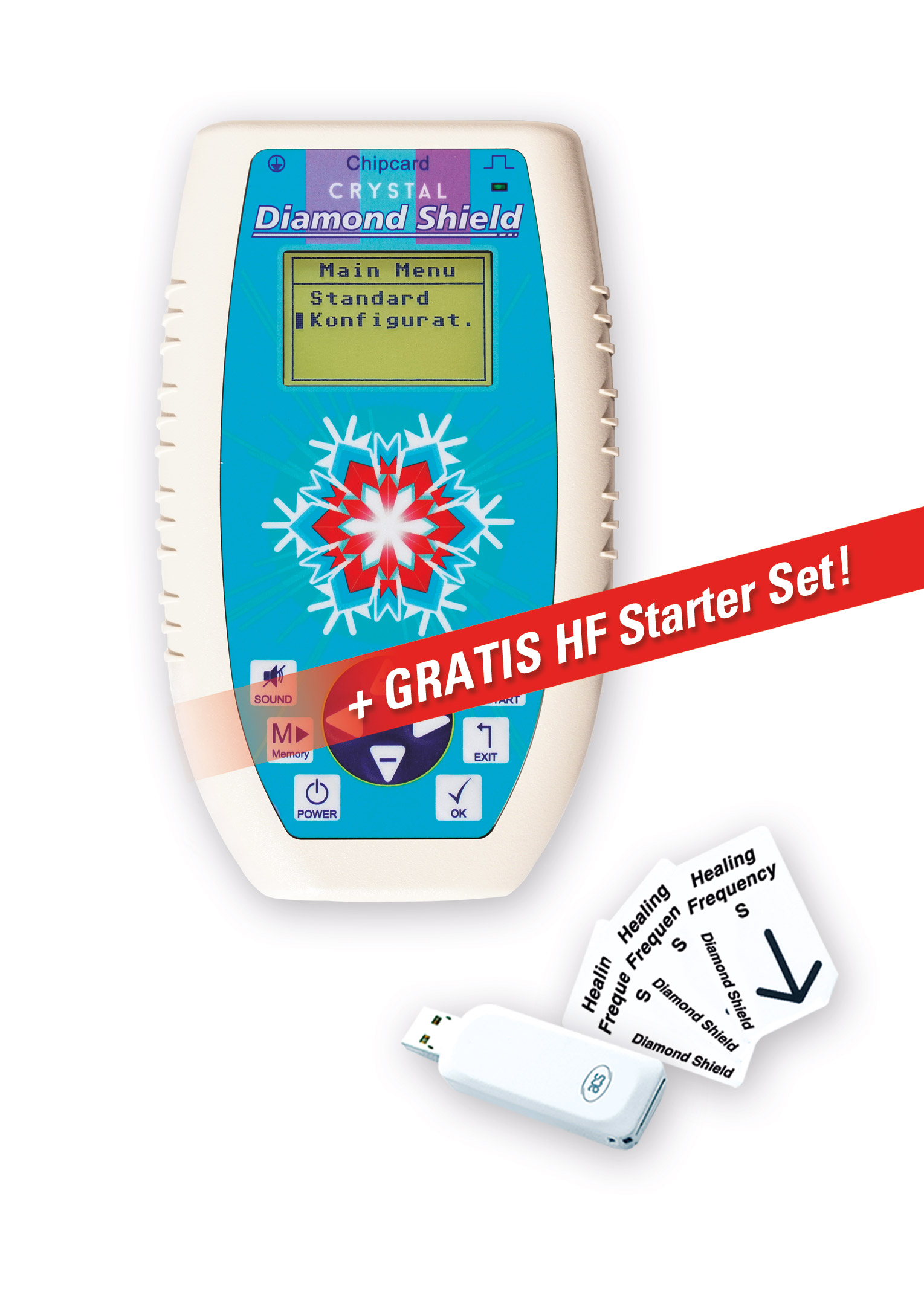 Zapper Diamond Shield Crystal (Talla de cinturón: S)