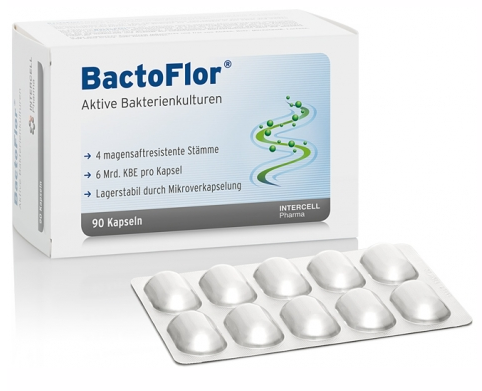 BactoFlor Probiótico Bactoflor, Probiotisches Nahrungsergänzungsmittel von Intercell